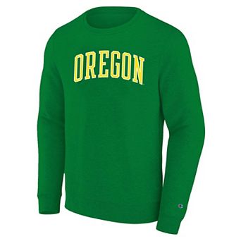 Men's Big and Tall Champion Green Oregon Ducks Arch Applique Sweatshirt