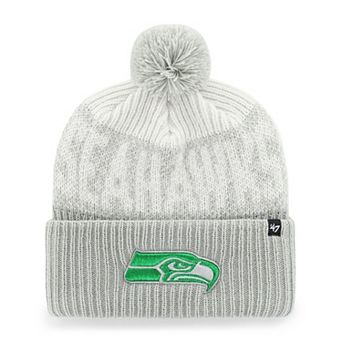 Men's '47 Gray Seattle Seahawks Rivalries Collection Bone Chill Cuffed Pom Knit Hat