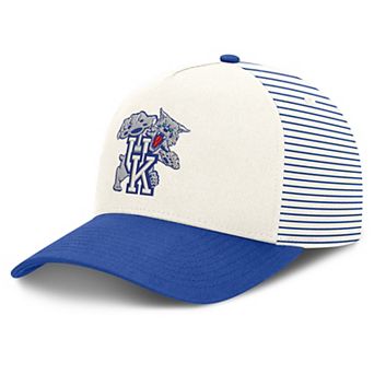 Unisex Nike White/Royal Kentucky Wildcats Vault Striped A-Frame Rise Adjustable Hat