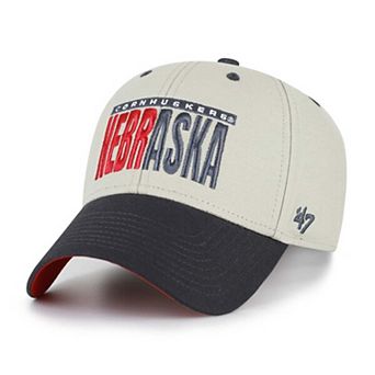 Unisex '47 Gray/Black Nebraska Huskers Half Block Text MVP Adjustable Hat
