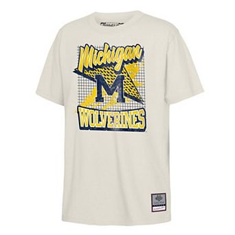 Youth Mitchell & Ness Natural Michigan Wolverines Collegiate T-Shirt