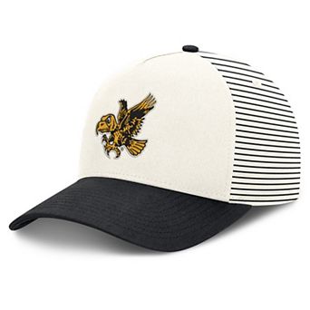 Unisex Nike White/Black Iowa Hawkeyes Vault Striped A-Frame Rise Adjustable Hat