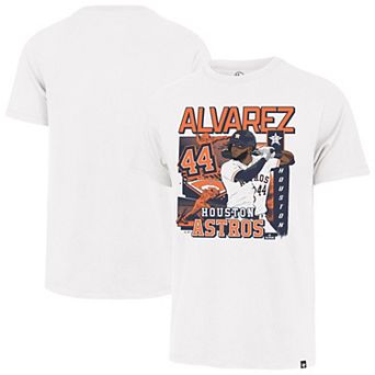 Men's '47 Yordan Alvarez White Houston Astros Field Mark Franklin T-Shirt