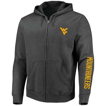 Men's Profile Heather Charcoal West Virginia Mountaineers Big & Tall Full-Zip Hoodie