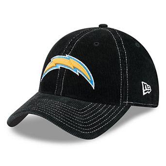 Men's New Era Black Los Angeles Chargers Corduroy Casual Classic Adjustable Hat