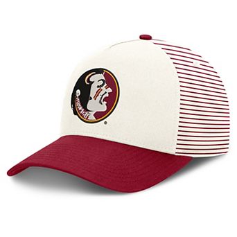 Unisex Nike White/Garnet Florida State Seminoles Vault Striped A-Frame Rise Adjustable Hat