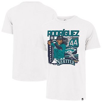 Men's '47 Julio Rodríguez White Seattle Mariners Field Mark Franklin T-Shirt