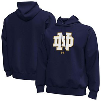 Men's Under Armour Navy Notre Dame Fighting Irish Core Icon Fleece Pullover Hoodie