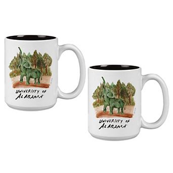 Alabama Crimson Tide Two-Piece 15oz. Laura Wilcox Mascot Mug Set