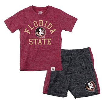 Toddler Wes & Willy Garnet Florida State Seminoles Cloudy Yarn T-Shirt and Shorts Set