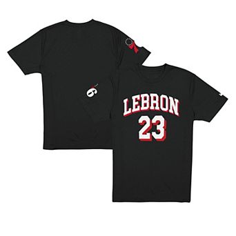 Men's New Era LeBron James Black Philadelphia 76ers T-Shirt