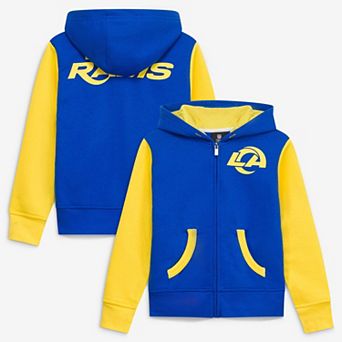 Preschool Outerstuff Royal/Gold Los Angeles Rams Stadium Colorblock Full-Zip Hoodie