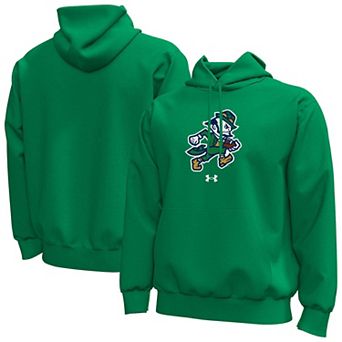 Men's Under Armour Kelly Green Notre Dame Fighting Irish Core Icon Fleece Pullover Hoodie