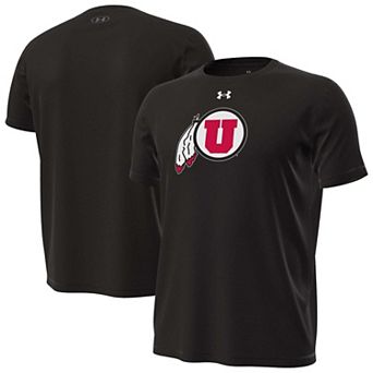 Men's Under Armour Black Utah Utes Core Tech Stretch T-Shirt