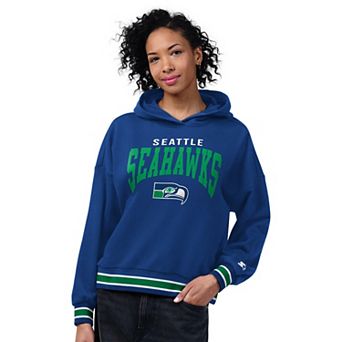 Women's Starter Royal Seattle Seahawks Vintage Home Plate Hoodie