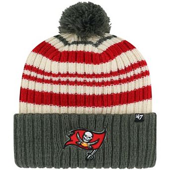 Youth '47 Pewter Tampa Bay Buccaneers Snow Fort Cuffed Knit Hat with Pom