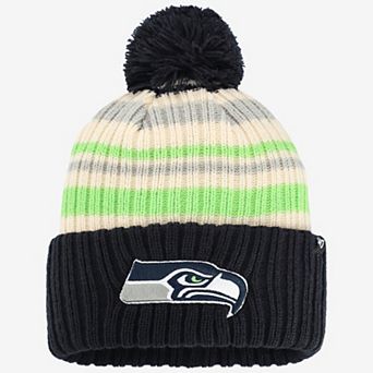 Youth '47 College Navy Seattle Seahawks Snow Fort Cuffed Knit Hat with Pom