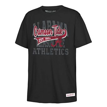 Youth Mitchell & Ness Black Alabama Crimson Tide Retro Sweeper T-Shirt