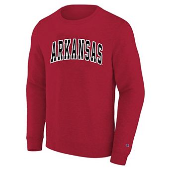 Men's Big and Tall Champion Cardinal Arkansas Razorbacks Arch Applique Sweatshirt