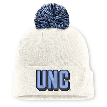Unisex Nike White North Carolina Tar Heels Letter Mascot Knit Hat with Pom
