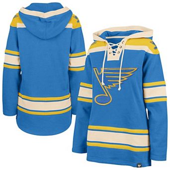 Women's '47 Blue St. Louis Blues Superior Lacer Pullover Hoodie