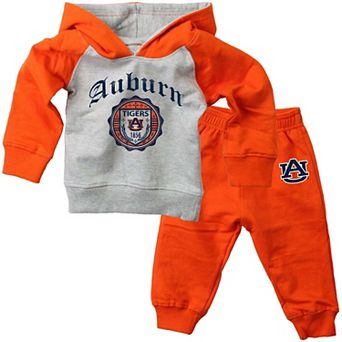 Infant Wes & Willy Orange Auburn Tigers Raglan Hoodie and Sweatpants Set