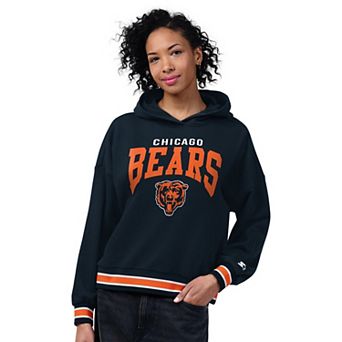 Women's Starter Navy Chicago Bears Home Plate Hoodie