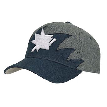Youth Mitchell & Ness Charcoal San Jose Sharks Denim Sharktooth Pro Pinch Snapback Hat