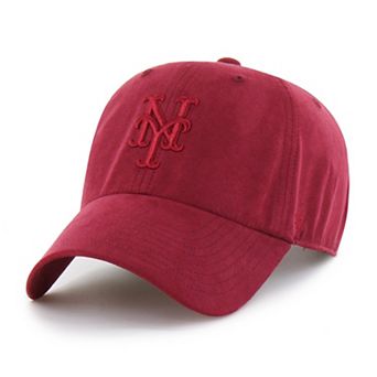 Unisex '47 Red New York Mets Fall Feelings Ballpark Suede Clean Up Hat