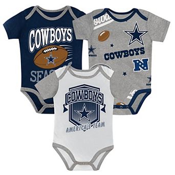 Newborn Outerstuff Navy Dallas Cowboys 1st Round Pick Creeper Three-Piece Set
