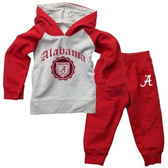 Infant Wes & Willy Crimson Alabama Crimson Tide Raglan Hoodie and Sweatpants Set