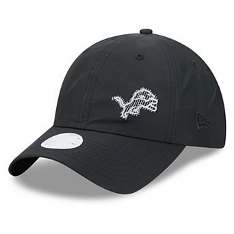 Women's New Era Black Detroit Lions 2026 Rivalries Collection Pony Tail Adjustable Hat