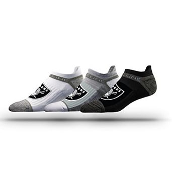 Unisex Strideline Las Vegas Raiders Three-Pack Team Logo Ankle Socks Set