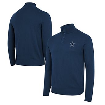 Men's J. Palmer Navy Dallas Cowboys Sideline Quarter-Snap Sweater