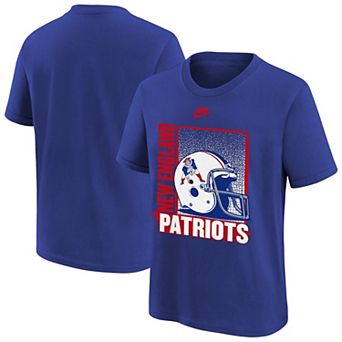 Youth Nike Royal New England Patriots Vintage Helmet T-Shirt