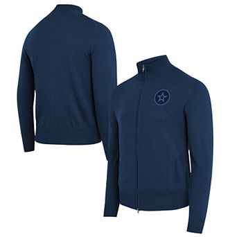Men's J. Palmer Navy Dallas Cowboys All-Season Full-Zip Sweater