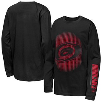 Youth Outerstuff Black Carolina Hurricanes Regroup & Reset Long Sleeve T-Shirt