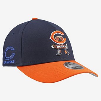 Youth New Era Navy Chicago Bears Cartoon A-Frame 9FORTY Adjustable Hat