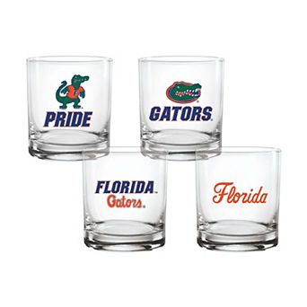 Indigo Falls Florida Gators Core 4-Pack Collectors Rocks Glass Set