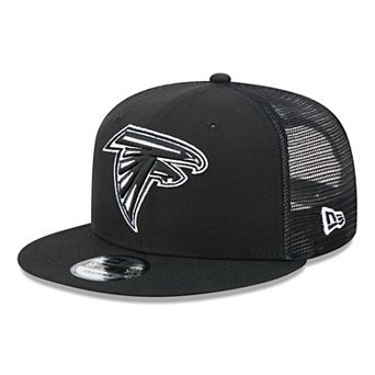 Men's New Era Black/White Atlanta Falcons 9FIFTY Snapback Trucker Hat