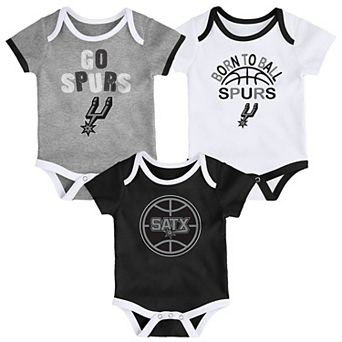 Newborn & Infant Outerstuff San Antonio Spurs Born To Ball 3-Pack Bodysuit Set
