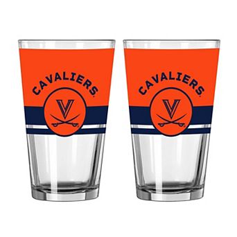 Logo Brands Virginia Cavaliers Two-Piece 16oz. Horizon Pint Glass Set