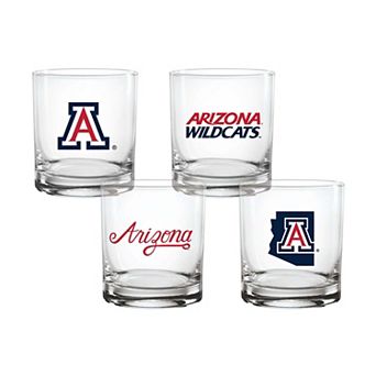 Indigo Falls Arizona Wildcats Core 4-Pack Collectors Rocks Glass Set