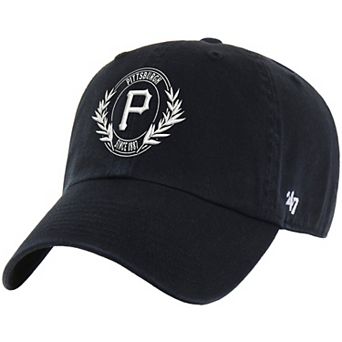 Women's '47 Black Pittsburgh Pirates Laurel Clean Up Adjustable Hat