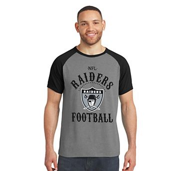 Men's Darius Rucker Collection by Fanatics Charcoal Las Vegas Raiders Raglan T-Shirt