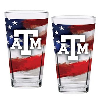 Texas A&M Aggies Two-Pack 16oz. Americana Pint Glass Set