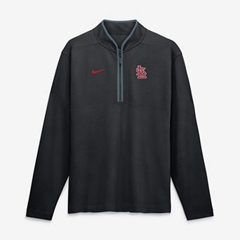 Men's Nike Black St. Louis Cardinals Dri-FIT Victory Half-Zip Pullover