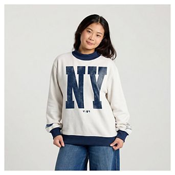 Women's Fanatics Cream New York Yankees City Abbreviation Sweatshirt