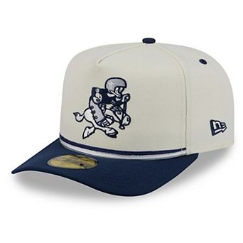 Men's New Era Cream Dallas Cowboys Vintage A-Frame 59FIFTY Fitted Hat