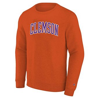 Men's Big and Tall Champion Orange Clemson Tigers Arch Applique Sweatshirt